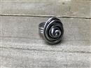  Ovale ring zilver zwart aluminium draad